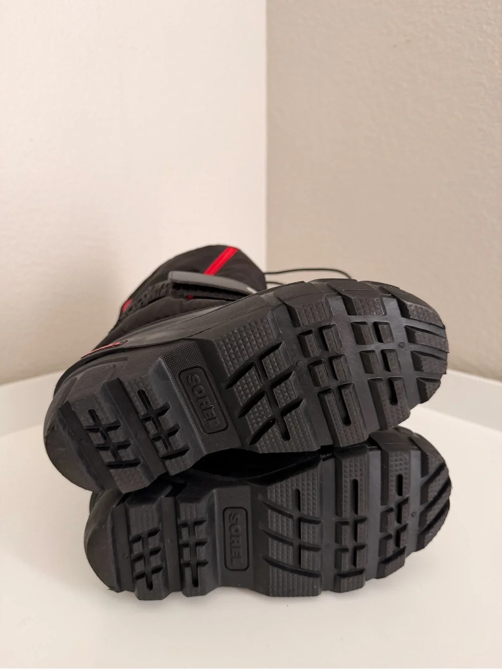 Sorel Kids Black & Red Insulated Snow Boots